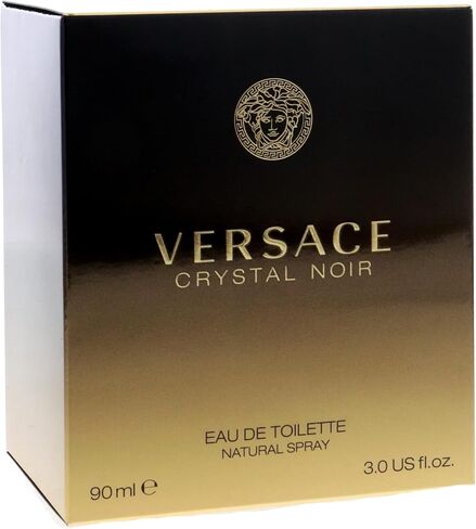 Versace Versace Crystal Noir 3oz EDT Spray, 3.4oz Bath & Shower Gel, 3.4oz Body Lotion, 5ml EDT Splash Mini Women 4 Pc Gift Set in Saudi Arabia