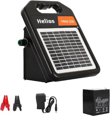 Andmon 10 Miles Solar Electric Fence Charger with Day or Night Mode, 0.11 Joule Portable Solar Fence Charger for Livestock, Preventing Predators from Intruding in Saudi Arabia