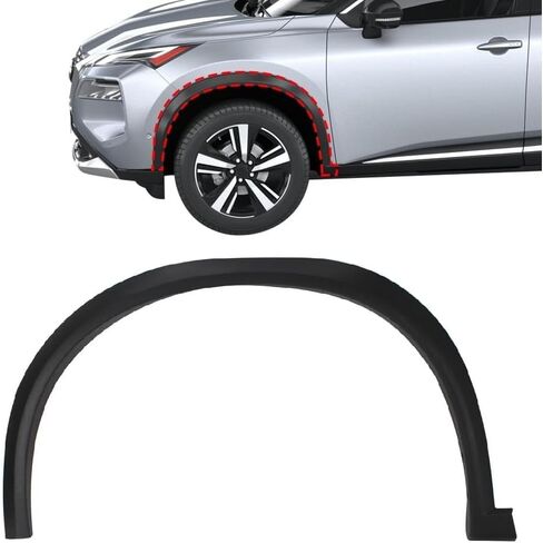 Front Fender Flare Molding Trim Compatible with Nissan Rogue 2021-2023 Left Driver Side Replace 63861-6RR1A 638616RR1A NI1290108 in Saudi Arabia