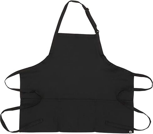 Chef Waiter Apron Adjustable Halter Apron Extra Long Belt Short For Kitchen Cooking Apron Unisex with 3 Pocket in Saudi Arabia