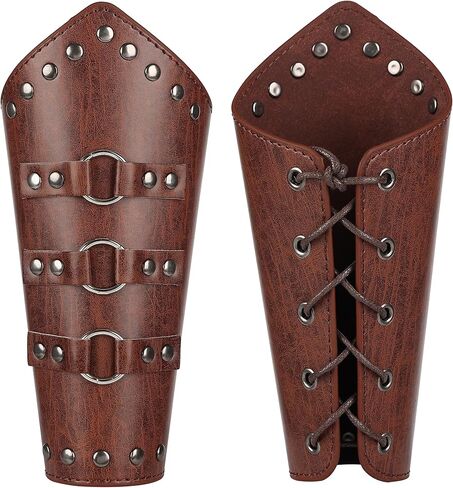 واقي ذراع الجلود في العصور الوسطى التي لا تقهر من القرون الوسطى مع مشبك حزام - قفازات مثالية لحارس ذراع الرماية ، أذرع الكفة in Kuwait