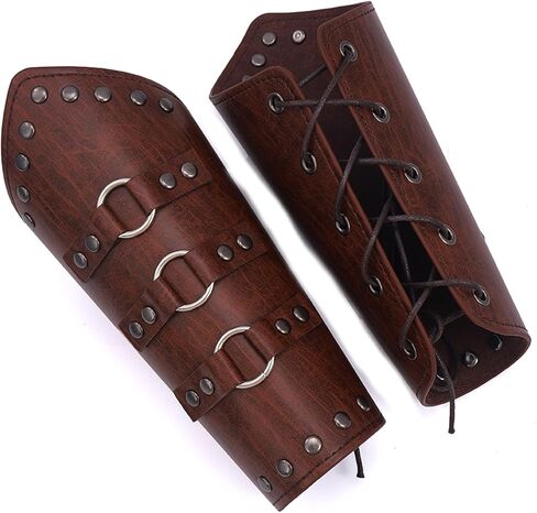 واقي ذراع الجلود في العصور الوسطى التي لا تقهر من القرون الوسطى مع مشبك حزام - قفازات مثالية لحارس ذراع الرماية ، أذرع الكفة in Kuwait