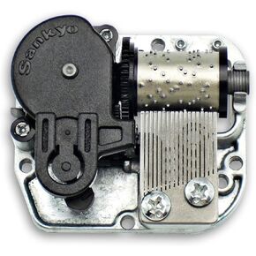 BinkeGG Play (O Holy Night (Cantique de Noël)) Music Box Spare Part Grey Wind Up Sankyo Musical Movement for DIY Music Boxes (65 Tunes Option)