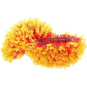 Artificial Plant Topiary Ball Eucalyptus Leaves Garden Spheres 35cm Decorative Faux Boxwood Balls Plants for Backyard Porch Patio Wedding Garden Orange