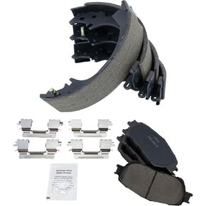 TRQ Brake Pads Ceramic Compatible with 2005-2006 Toyota Camry
