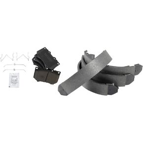 TRQ Brake Pads Ceramic Compatible with 2003 Toyota Tundra