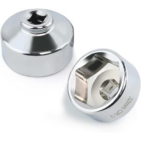 Fogfar 1 PC Car Filter Socket Wrench,CR-V Steel Thin Internal Hexagonal Engine Oil Grate Disassemble Wrench, Disassembly Accessories, Compatible with Most Cars, SUV(Silver)