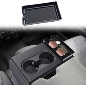 Jump Seat Organizer Tray Expander for Ford 2018-2025 F150, 2023-2025 F250 F350 F450 F550 Accessories Super Duty Interior Armrest Storage Box Anti-Slip ABS Plastic Material