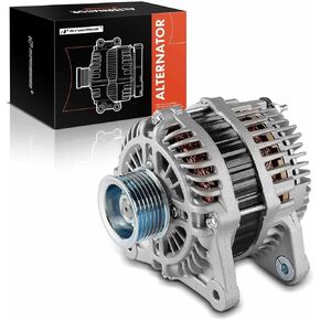 A-Premium Alternator Compatible with Nissan Versa 2012-2019, Versa Note 2014-2019, 1.6L, with 3-Pin Plug, 12V 110A 7-Groove Pulley Clockwise, Replace# 231003BE1A, A002TJ1791