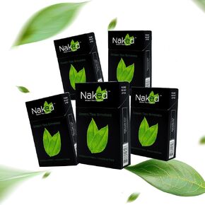 Naked Green Tea Cigarettes - Bold 5-Pack: Herbal Cigarettes Free of Nicotine, Tobacco & Chemical additives.