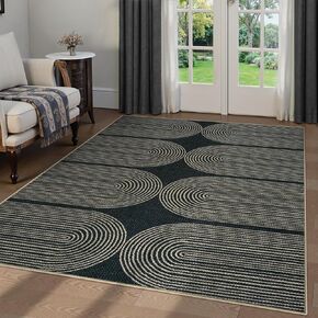 Livebox Rainbow Easy Jute Jute في الهواء الطلق ، سجاد فناء في الهواء الطلق ، 3 × 5 سجاد قابلة للغسل لشرفة المدخل ، المزرعة الداخلية في الهواء الطلق ، سجادة سجادة الباب الأمامية غير المليئة بالدخول إلى ديكور غرفة الضيوف (3'x5 ، أسود)