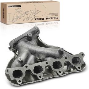 A-Premium Exhaust Manifold Kit W/Gaskets, Nuts, Studs & Heat Shield [1.6L] Compatible with Honda Civic 1992-1998, Civic del Sol 1993-1997, Replace# 18100-P08-000, 18100-P2J-000