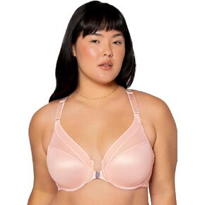 Curvy Couture Women Women Women Mesh Racerback T-Shirt Bra Bra