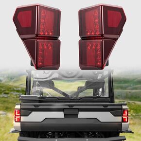 A & UTV PRO LED Tail Lights for 2018-2025 Polaris Ranger 1000 XP Crew Accessories Rear Brake Stop Lights Replace OEM #2413766, Pair Red