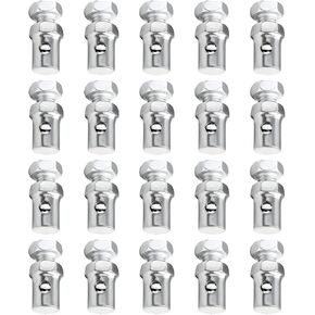 20 PCS Throttle Brake Cable Ends, 1/8" Stop Clamp Clutch Lock, Universal Clamps Repair Kit for Go Kart Motorcycle Scooter, Bike Accessories