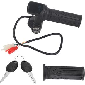 60V Electric Throttle Grip,Electric Scooter Twist Throttle with LED Display for Electric Bicycle ElectricTricycle,Scooter Electric Bicycle Modification Accessories