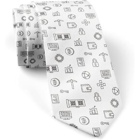 ( Cryptocurrency Bitcoin Mining ) Fashion Novelty Necktie, Conversation Neckwear Ties Great for Party and Events