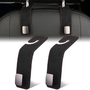 Pilarmuture 2PCS Headrest Head -Hook ، Hooks Car Patch للمحافظ والحقائب تحمل 50 كيلوغرام ، شماعات محفظة السيارات توفير المساحة ، خطاف كيس السيارة للمقعد الخلفي للسيارة ، إكسسوارات منظمة السيارات العالمية