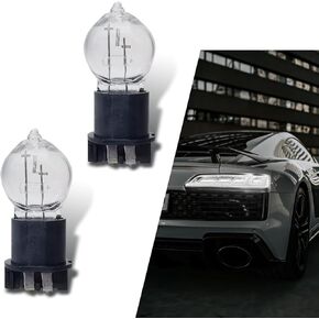 Pack of 2 Brake Light Bulb, Car Halogen Fog Light Bulb, PSX24W Clear Light Source Quartz Glass Steering Light, Lighting Replacement Modification Accessory, for Most Cars (White)