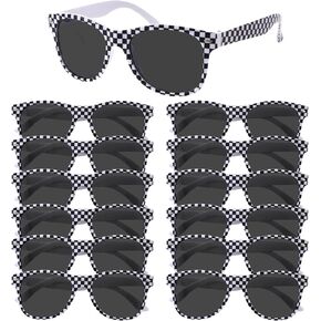12pcs نمط المتقلب نظارات شمسية بالجملة ، الحفلات التي تحمل عنوان السباق لأحداث أعياد الميلاد الشاطئية الأحداث الصيفية