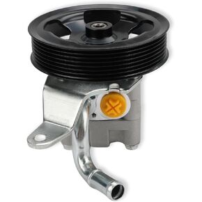 Power Steering Pump with Pulley Compatible with Nissan 370Z 3.7L V6 2009 to 2017, Compatible with Infiniti EX35 FX35 G35 G37 M35 M37 Q50 Q70 Q70LQX50 QX70, Replacement for 21-394, 491101CB0B