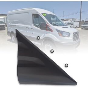 Upper Fender Molding for Transit 150 250 350 HD 2016-2021, A Pillar Mirror Corner Cover Trim Accessories, Black, Driver Left Side, 1PC
