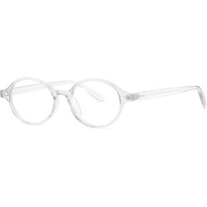 AIEYEZO Retro Round Blue Light Glasses for Men Women Fashion 90s Vintage Trendy Oval Round Frame Nerd Glasses