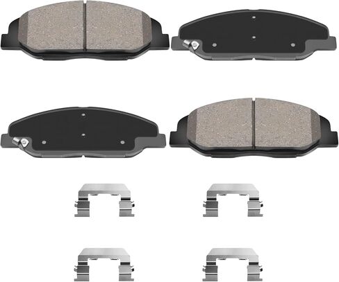 Front Brake Pads Compatible with 2002-2005 Chevy Trailblazer GMC Envoy 2003 2004 Ceramic Brake Pads w/Hardware Replacement(HZ882) in Saudi Arabia