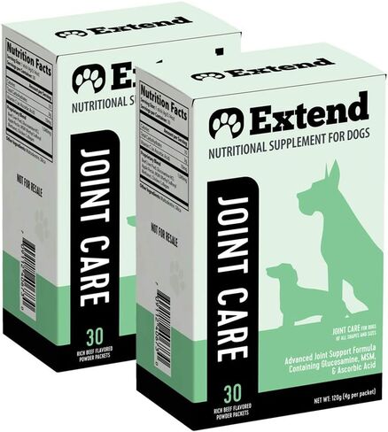 Extend - Joint Care for Dogs - 1 Month Supply - Glucosamine for Dogs with MSM & Ascorbic Acid - Pure Grade Ingredients. in Kuwait