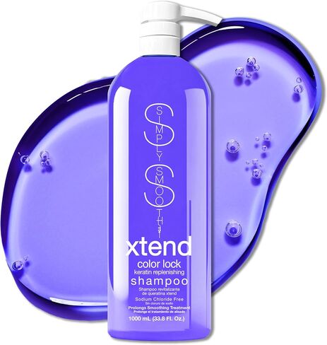 Simply Smooth Xtend Keratin Replenishing Color Lock Shampoo Slows Color Fade & Prolongs Hair Color After Salon Visit Gently Clean & Protect Your Hair Color Sodium Chloride Free 8.5 Oz. in Saudi Arabia