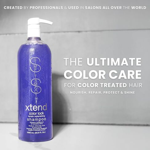 Simply Smooth Xtend Keratin Replenishing Color Lock Shampoo Slows Color Fade & Prolongs Hair Color After Salon Visit Gently Clean & Protect Your Hair Color Sodium Chloride Free 8.5 Oz. in Saudi Arabia