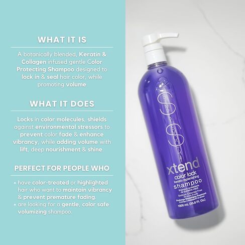 Simply Smooth Xtend Keratin Replenishing Color Lock Shampoo Slows Color Fade & Prolongs Hair Color After Salon Visit Gently Clean & Protect Your Hair Color Sodium Chloride Free 8.5 Oz. in Saudi Arabia