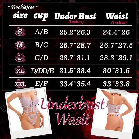Women Lingerie Lace Bustier Lingerie Sets Floral V Neck Corset Tops and Panty Outfits Nightwear for Women S-3XL in Saudi Arabia