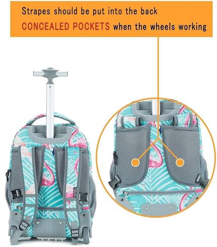Tilami Rolling Backpack for Kids 18 inch Boys and Girls Laptop Backpack,Bicycle in Saudi Arabia