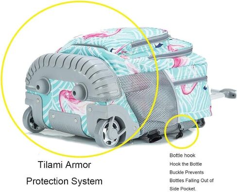 Tilami Rolling Backpack for Kids 18 inch Boys and Girls Laptop Backpack,Bicycle in Saudi Arabia