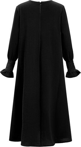 OBEEII Abaya for Girls Muslim Long Sleeve Prayer Dress Ramadan Kaftan Abaya with Hijab Islamic Clothing Arabic Eid Robe in Saudi Arabia