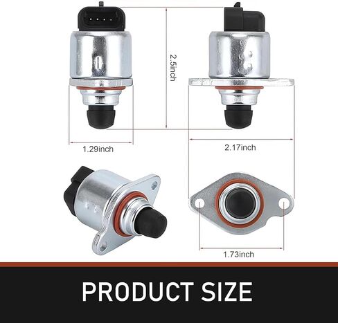 2 PCS Idle Speed Control Valve Sensor + Throttle Position Sensor Kit, 17113625 17113598 Replacement, Compatible with Buick Cadillac Chevrolet Pontiac (Silver & Black) in Kuwait