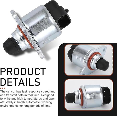 2 PCS Idle Speed Control Valve Sensor + Throttle Position Sensor Kit, 17113625 17113598 Replacement, Compatible with Buick Cadillac Chevrolet Pontiac (Silver & Black) in Kuwait