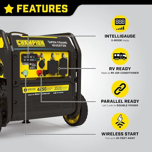 Champion Power Equipment 200961 2500-Watt Dual Fuel Portable Inverter Generator, Ultralight in Kuwait