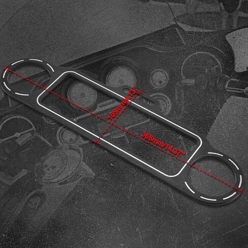 9PCS Stereo Accent Speedometer Speaker Trim Ring Set for Harley Davidson Touring Electra Street Glide Ultra Classic Models 1986-2013 (Black) in Kuwait