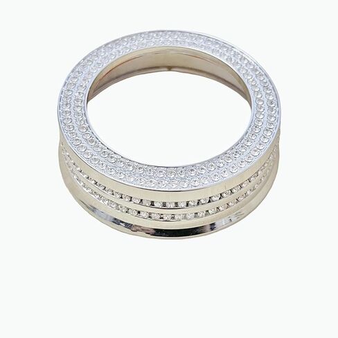 Car Interior Decoration Bling Accessories Compatible with Ford Explorer 2020-2025 Shifter knob Cover Modification Parts Rhinestone Accessories (Silver) in Saudi Arabia