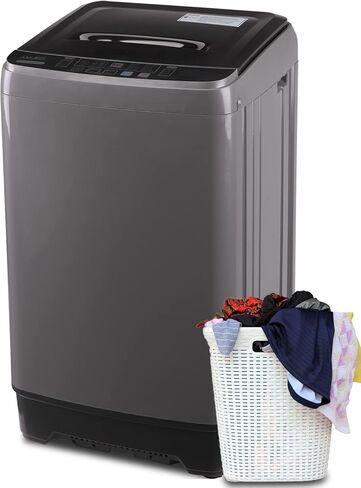 Anukis Fully Automatic Portable Washing Machine, 13 lbs Capacity Compact Laundry Washer with Drain Pump 10 Wash Program & 8 Water Levels for Apartment, Dorm, RV, Gold in Saudi Arabia