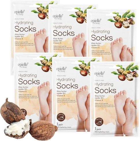 New Epielle Relaxing and Nourishing Lavender Socks and Gloves | Moisturizing and Relaxing Cream & Lotion | 12 Pack | Beauty Gifts | Gift Set for Women| Spa Gift for Women. Mothers Day Gifts in Kuwait
