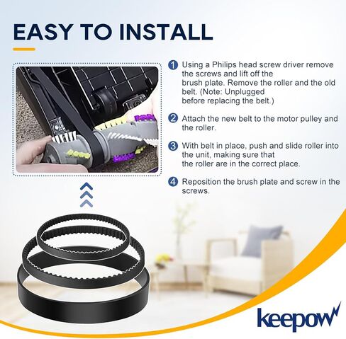 مجموعة أحزمة بديلة من KEEPOW متوافقة مع موديلات Bissell ProHeat 2X Revolution 1548 1550 1551 مقارنة بالأجزاء رقم 1606418 و1606419 و1606428 6 عبوات in Kuwait