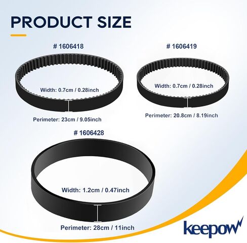 مجموعة أحزمة بديلة من KEEPOW متوافقة مع موديلات Bissell ProHeat 2X Revolution 1548 1550 1551 مقارنة بالأجزاء رقم 1606418 و1606419 و1606428 6 عبوات in Kuwait