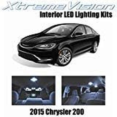 LED الداخلية Xtremevision لـ Chrysler 200 2015+ (11 قطعة) مجموعة LED البيضاء البيضاء النقية + أداة التثبيت in Kuwait