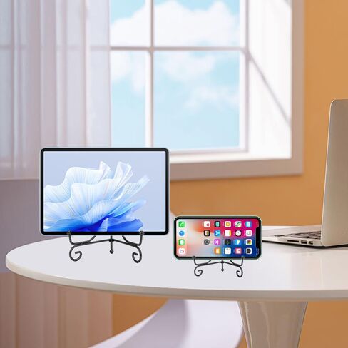 صفيحة تقف للعرض ، 4 حزمة الحديد معروضة حامل ، 4 بوصات مصغرة سوداء الحامل الحامل صورة الصورة حامل قابلة للطي in Kuwait