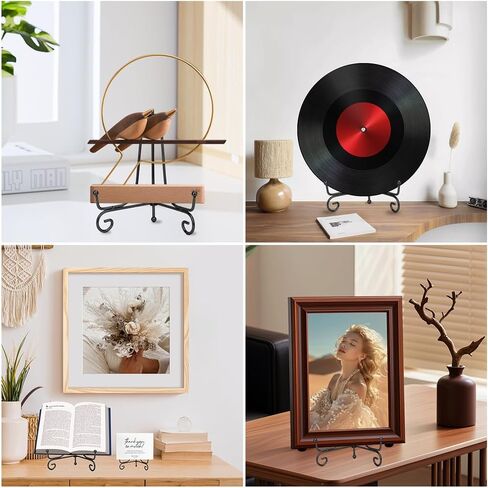 صفيحة تقف للعرض ، 4 حزمة الحديد معروضة حامل ، 4 بوصات مصغرة سوداء الحامل الحامل صورة الصورة حامل قابلة للطي in Kuwait