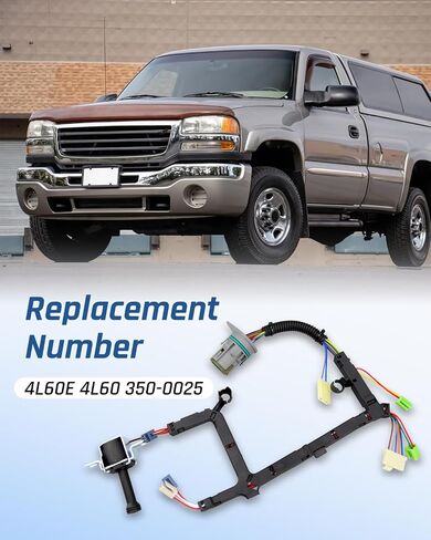 4L60E Internal Harness w/Lock-Up TCC Solenoid 03-06 Replace 4L60 350-0061 Fit for Chevrolet GMC Cadillac Buick Hummer Bentley Workhorse St: internal harness w/lock-up tcc solenoid in Saudi Arabia