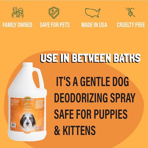 Bio-Groom Groom'n Fresh Dog Cologne – Deodorizing Spray, Dog Bathing Supplies, Puppy Wash, Cat & Dog Grooming Supplies, Cruelty-Free, Made in USA, Dog Perfume – 32 fl oz 1-Pack in Saudi Arabia